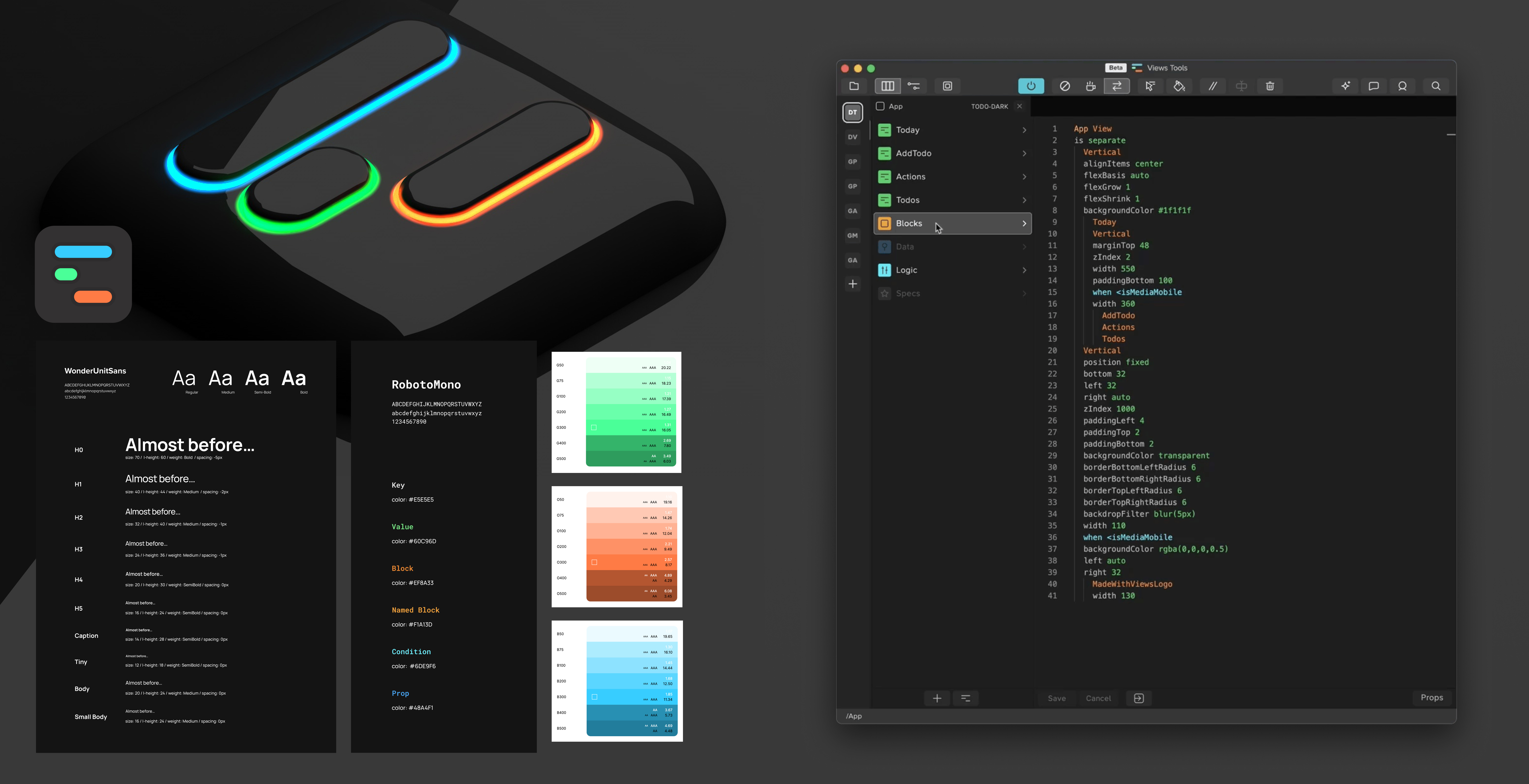 Views Tools - Helping product teams speed up product delivery creative design development engineering ide interface software tools ui views