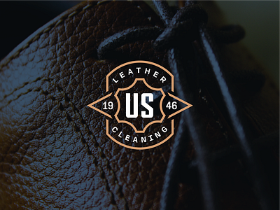 US Leather Cleaning Badge badge brand design dry cleaning dry cleaning logo leather leather badge leather brand design leather branding leather cleaning leather logo leather logo design logo logo design us leather cleaning us leather cleaning logo