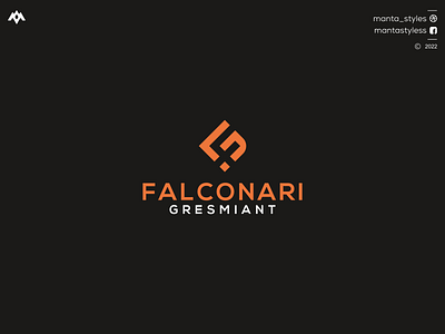 FALCONARI GRESMIANT app branding design f logo icon illustration letter logo minimal vector