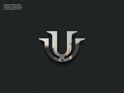 Letter U Monogram Logo Design lettermark