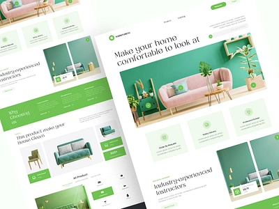 Landing Page Store - Fornitureyu branding clean design ecommerce furniture handmade interior landing page mabel store typography web webapp webdesign website