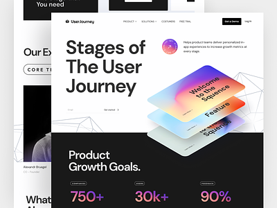 Product Growth Platform Landing Page branding design figma gradient graphic design landing page minimal product growth ui ui ux user experience user journey ux website