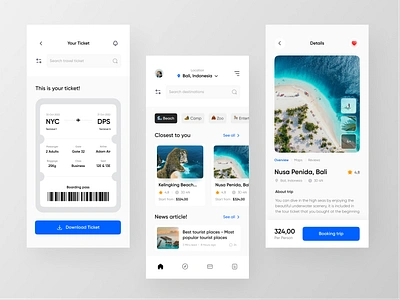 TravelHub - Buy travel tickets online🏝️ app design clean ios minimal mobile mobile app plane ticket ticket tourism travel travel agency travel app travel service travel tour travelling trip ui user interface ux