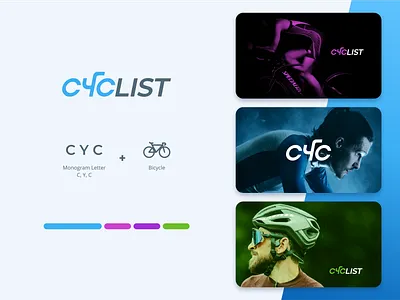 Cyclist - Bicycle Needs Brand Logo Concept bicycle blue branding and identity community cyclist logo logo concept minimalist modernism sport sporty wordmark