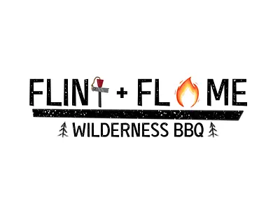 #dailylogochallenge day 10 flame logo - Flint & Flame bbq branding cooking dailylogochallenge design flame graphic design logo typography vector