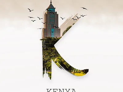 KENYA creative design graphic design illustration letters logo manipulation post social media ui