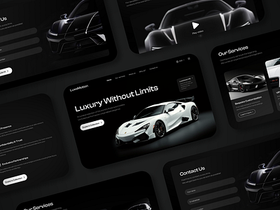 LuxeMotion | Car Dealership car dealership website dark interface interface ui uiux design ux web design web site