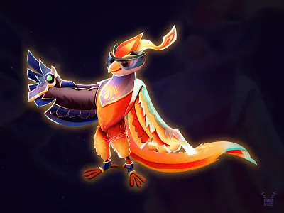 Phoenix character characterdesign design digital paint digital painting game game art gamedesign illustration mohamadbeheshtirad mohammad beheshti rad mohammad beheshtirad phoenix phoenix character ui