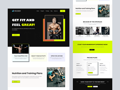 Fitness Website landing Page Design app design body fitness branding branding website e commerce app fitness fitness landing page fitness website gym gym fitness gym landing page gym website gym website landing page illustration ios design landing page landing pages mobile app ui design website