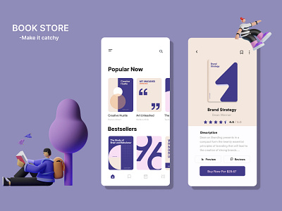 Book store 3d app branding design dream11 graphic design illustration logo ui vector