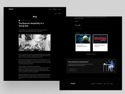 Blog post page blog post dark mood figma ui