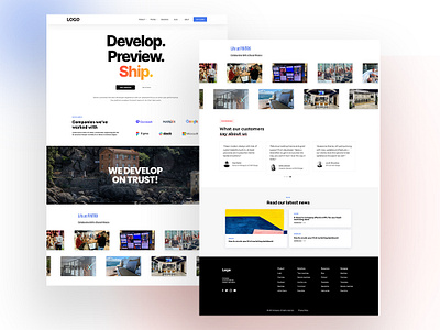 Home Page graphic design ui