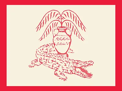 Crocodile design idea badge branding design graphic design illustration logo retro vector vintage