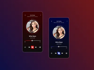 Daily UI - Music Player app design ui ux