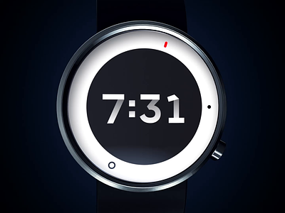 Typography-based watch face 3d 7 8 animation arrow c4d clock face font motion numbers samsung seven typeface typography ui ux watch watchface