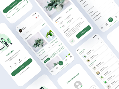 Plant application Design-Concept app app design application design plant plant app plant app screen plant shop screen design ui