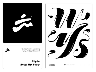 Watch your step abstract branding business clothing design graphic design identity illustration lettering liquid logo logotype mascot modern run runner simple sports