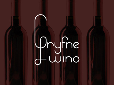 Gryfne wino branding illustration logo typography vector