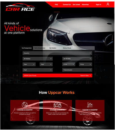 Car Ace UI design adobe xd figma graphic design ui user experience ux design