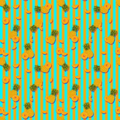 Pineapple Stripes apparel art art work beach branding cabana design fabric hand drawn hawaii illustration miami pineapple summer tropical