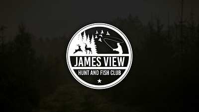 James View Hunt & Fish Club Logo brand identity