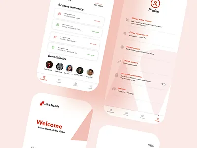 UBA mobile banking app UI redesign design finance mobile app mobile banking redesign ui