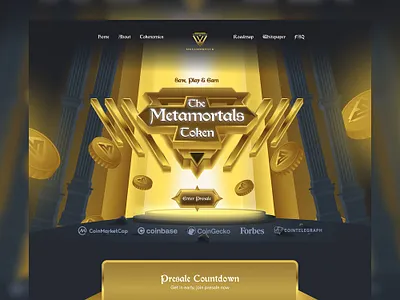 MetaMortals Landing Page Design affinitydesigner branding design graphic design illustration illustrator logo ui ux vector
