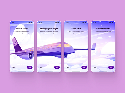 Onboarding app design daily ui 023 daily ui challenge dailyui mobile design onboarding onboarding airlines onboarding app ui