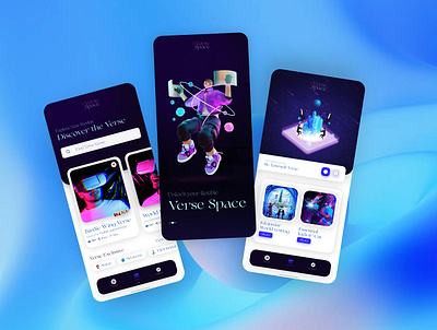 Metaverse App UI Concept Design. 3d app crypto wallet dashboard design graphic design landing page design latest design metaverse new app ui design new design new ui design ui ui ux design ux website design