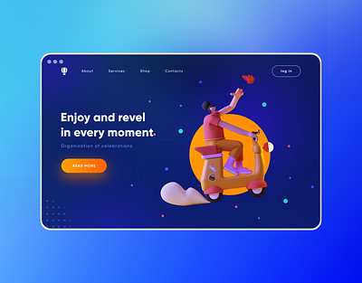 Feast agency 3d figma mainpage ui uiux webdesign