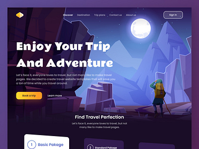 Travelling Agency Landing Page. app ecommerce website ui ux landing page design nft nft marketplace website pro ui ux designer professional website travel travel agency website trending trending web design ui ui ux design ux web web 3.0 web app web design website website design