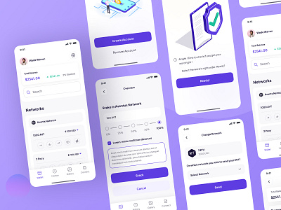 Sezame - Crypto Wallet App Design bitcoin blockchain clean creative design crypto crypto app cryptocurrency cryptocurrency app design etf ethereum mockup modern app nft nfts product safepal trading uiux wallet