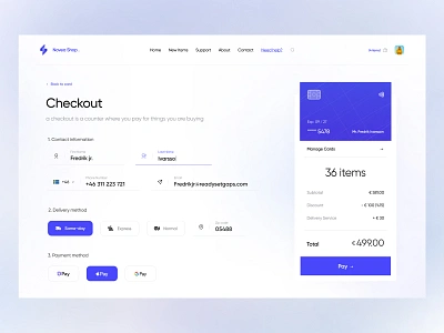 Ecommerce Website Checkout Page check out checkout checkout page credit card e commerce e commerce ecommerce online shop online store pay payment payment information shop store ui ux web web design website website design