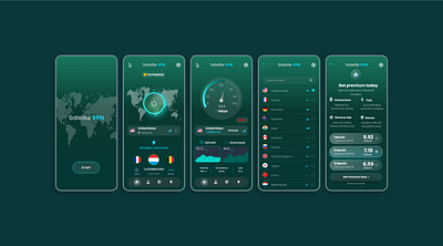 VPN App app design branding design figma graphic design mobiledesign mockup ui