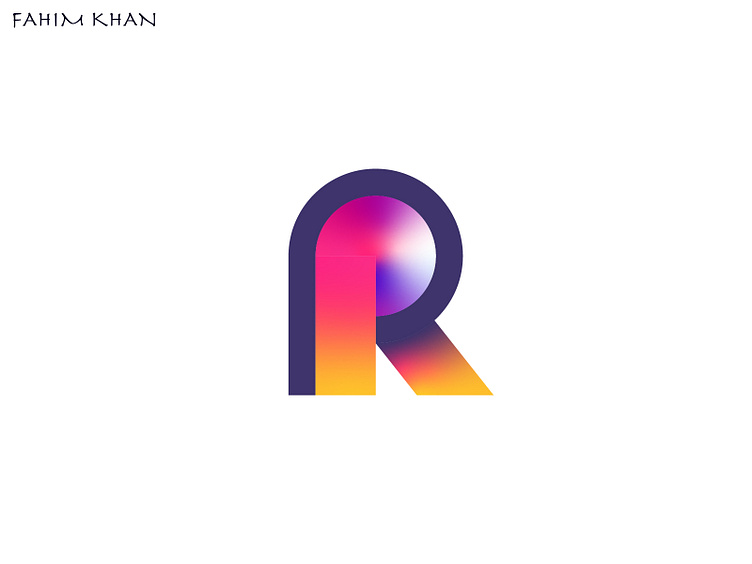 Letter R - Creative abstract unique Logo Design by Fahim Khan | Logo ...