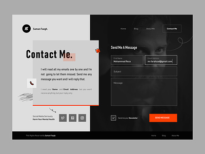 Contact Us🔥 contact contact us creative design trend ui uidesign uiux web web desgin web site