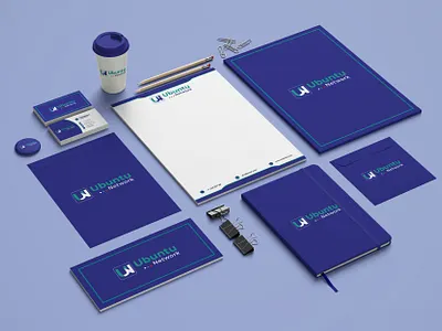 Branding of Ubuntu Network brand identity design branding business card corporate identity design envelope design graphic design letterhead logo logo design modern logo stationery stationery design