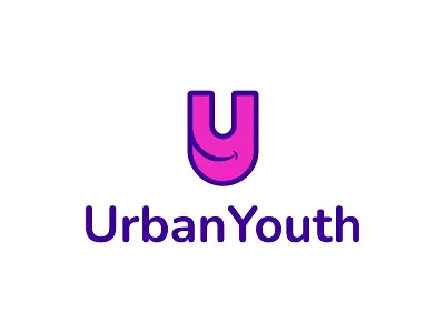 Urban Youth - Brand Identity art direction branding design graphic design happy icon identity logo logo design minimalist modern monogram smile