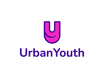 Urban Youth - Brand Identity art direction branding design graphic design happy icon identity logo logo design minimalist modern monogram smile