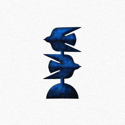Bluebirds Passing art artwork bird birds blue branding carving design font icon icons idol illustration jamescoffman lockup logo stone
