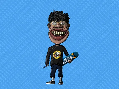 SK8TER BOI caractere design digital art graphic design