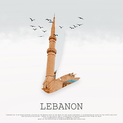 LEBANON creative design graphic design illustration letters logo manipulation post social media ui