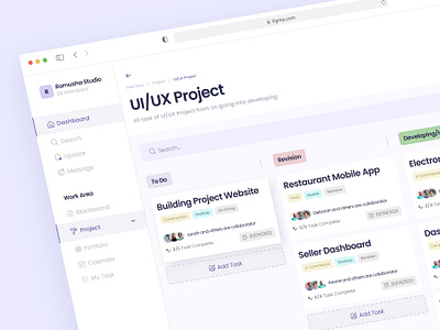 Task Management Board Design board design task management ui uiux ux