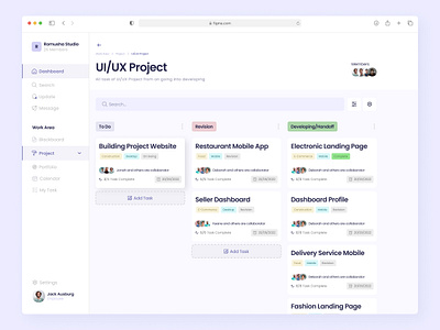 Task Management Board Design board figma task management ui uiux user interface ux