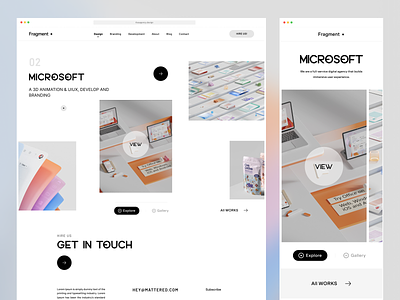 Fragment Design Agency - Portfolio Page agency agency design app awwards branding company design mobile portfolio responsive ui web web design website work page