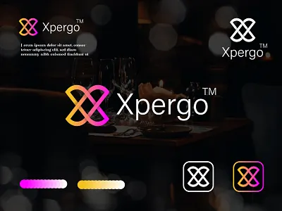 X- XPERGO Brand Identity logo design Templet 3d app branding branding design brandinglogo brandinidentity businesslogo companylogo creative logo design graphic design hottel illustration l letterlogo logo logodisign luzuary ui x letter logo