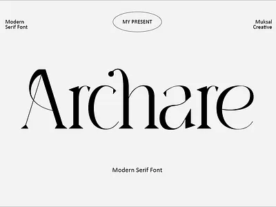 Archare Font fashion font