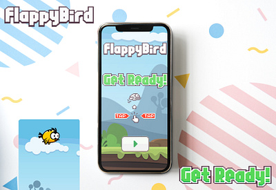 Flappy Bird UI Design app branding design flappy bird graphic design illustration logo typography ui ux vector