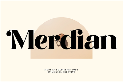 Merdian Font retro font vintage font