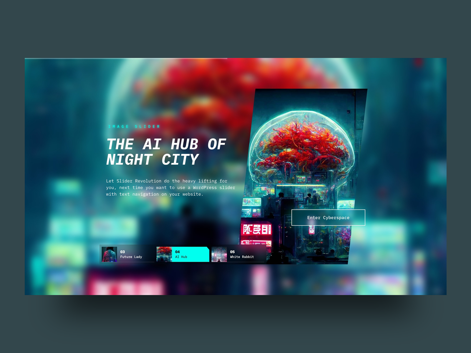 Neon WordPress Slider With Text by Slider Revolution on Dribbble